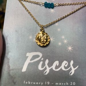 Urban Outfitters Zodiac Pendant Necklace Pisces